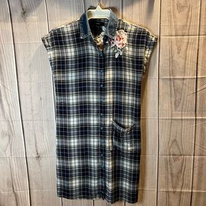 Diesel Plaid Mini Dress Sz XS